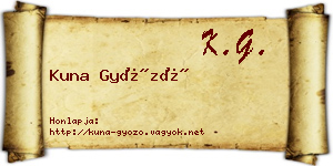 Kuna Győző névjegykártya