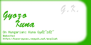 gyozo kuna business card